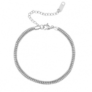 Bracciali in acciaio inossidabile argento