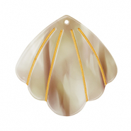 Pendenti in resina conchiglia beige