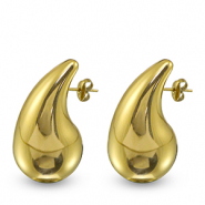 Orecchini in acciaio inossidabile goccia oro