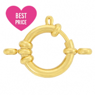 Componenti in acciaio inossidabile chiusura anello a molla 12 mm con anellini oro