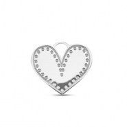 Ciondoli in acciaio inossidabile cuore argento