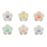 Perline in acrilico fiore multicolore