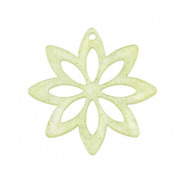 Pendenti in resina fiore verde chiaro