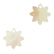 Pendenti in resina fiore beige