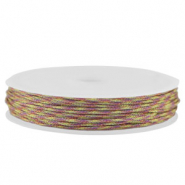 Coda di topo intrecciato 1mm viola-verde metallico