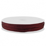 Coda di topo intrecciato 1mm bordeaux metallico