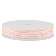 Coda di topo intrecciato 1mm rosa clairo metallico