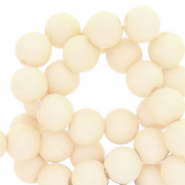 Perline in acrilico 8 mm bianco vaniglia
