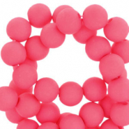 Perline in acrilico 6 mm rosa neon