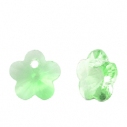 Pendenti di vetro Crystal Glass fiore verde chiaro