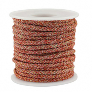 Cordoncino intrecciato alla moda 3.5mm rosso-rosa-oro