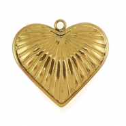 Ciondoli in acciaio inossidabile cuore oro