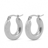 Orecchini in acciaio inossidabile a cerchio 20mm argento
