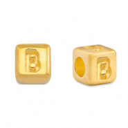 Perline alfabeto di metallo DQ B oro (privo di nichel)
