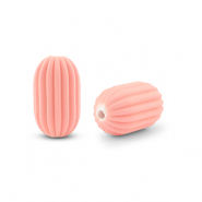 Perline in acrilico ovale rosa salmone