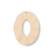 Ciondoli in acrilico ovale beige scuro