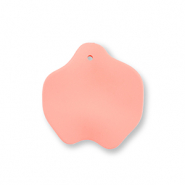 Ciondoli in acrilico foglia rosa salmone