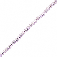 Perline sfaccettate 2mm tonda viola metallico