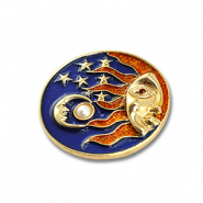 Broches sole, luna & stella oro-blu-arancione