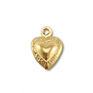 Ciondoli in acciaio inossidabile cuore oro