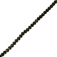 Perline sfaccettate 8x6mm rondella nero