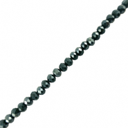 Perline sfaccettate 8x6mm rondella verde scuro