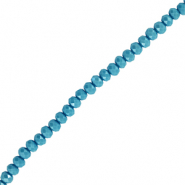 Perline sfaccettate 6x4mm rondella blu