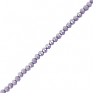Perline sfaccettate 6x4mm rondella grigio lavanda chiaro