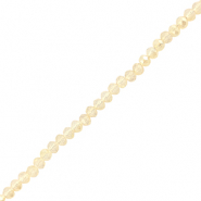 Perline sfaccettate 4x3mm rondella champagne chiaro