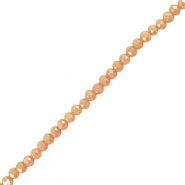 Perline sfaccettate 3x2mm rondella corallo pesca
