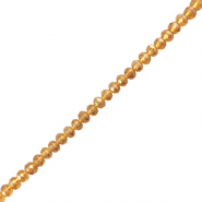 Perline sfaccettate 3x2mm rondella marrone