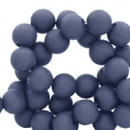 Perline in acrilico 6 mm blu denim