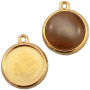 Castoni di metallo DQ per cabochon 20mm oro (privo di nichel)