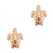 Perline di metallo DQ tartaruga oro rosa (privo di nichel)