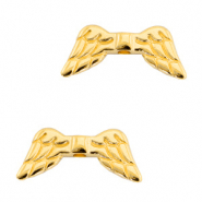 Perline di metallo DQ ali di angelo oro (privo di nichel)