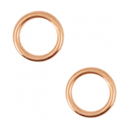 Ciondoli di metallo DQ 12mm cerchio oro rosa (privo di nichel)