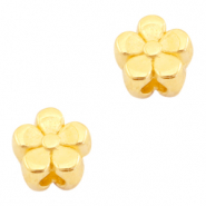 Perline di metallo DQ 4mm fiore oro (privo di nichel)