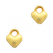 Ciondoli di metallo DQ cuoricino oro (privo di nichel)