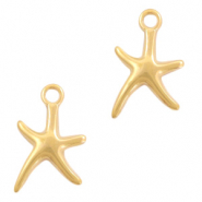Ciondoli di metallo DQ a forma di stella marina oro (privo di nichel)