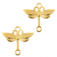 Ciondoli di metallo DQ distanziatore libellula oro (privo di nichel)