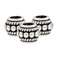 Perline di metallo DQ con decoro argento antico (privo di nichel)