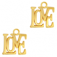 Ciondoli di metallo DQ 'love' oro (privo di nichel)