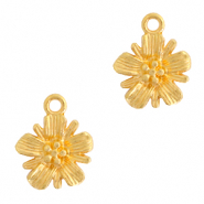 Ciondoli di metallo DQ fiore oro (privo di nichel)