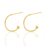 Componenti di metallo DQ orecchini a cerchio 15mm oro (privo di nichel)