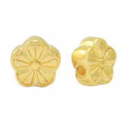 Perline di metallo DQ fiore oro (privo di nichel)