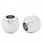 Perline di metallo DQ cubetto 2mm argento antico (privo di nichel)