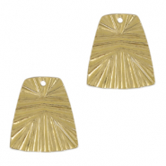 Ciondoli di metallo DQ trapezio oro (privo di nichel)
