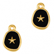 Ciondoli di metallo DQ stella marina oro-nero (privo di nichel)