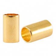 Perline di metallo DQ tubo &Oslash;5mm oro (privo di nichel)