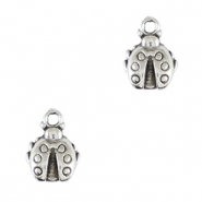 Ciondoli di metallo DQ coccinella argento antico (privo di nichel)